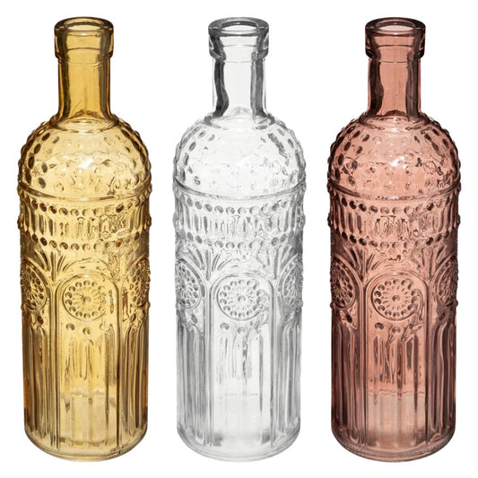 Bouteilles en verre décoratives pour rangement et décoration - 24 x 8 x 8